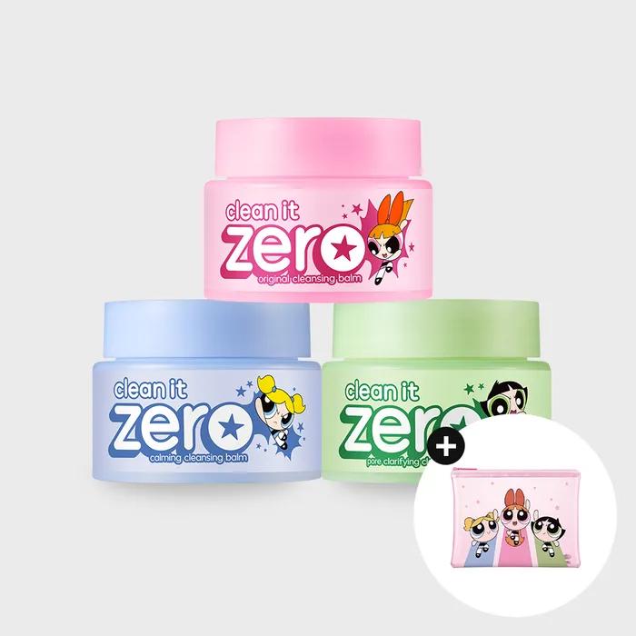 

[Powerpuff Girls x Vanillaco] [Эксклюзивный набор из 3 штук] Набор очищающих бальзамов Clean It Zero 100 мл x 3 (Оригинальный + Поры + Успокаивающий)