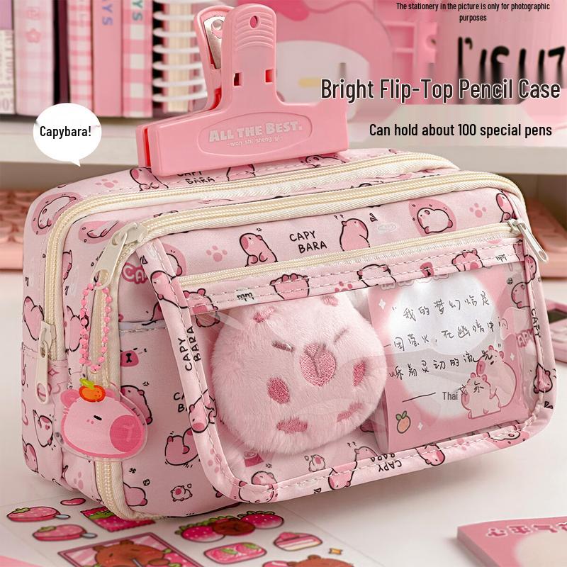 Capybara Multi-Layer Pencil Case