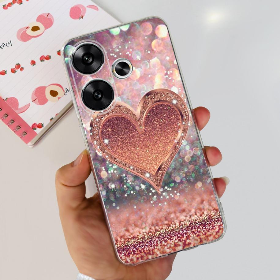 For Xiaomi Poco F6 Case Popular Butterfly Flower Soft Clear Silicone TPU Back Cover For Xiaomi Poco F6 5G F 6 PocoF6 Phone Cases