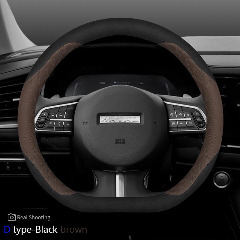 Suede Car Steering Wheel Cover For Haval Dargo H2 H4 H6 H9 F7 M6 Ultrathin Anti-slip Sweatproof Auto Accessories
