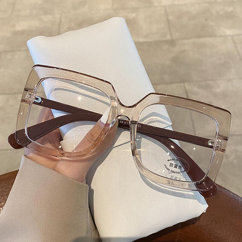 Prescription Square Reading Glasses Unisex Women Men's Anti Blue Light Eyewear Fashion Big Frame Reading Compute Glasse +1.0 To