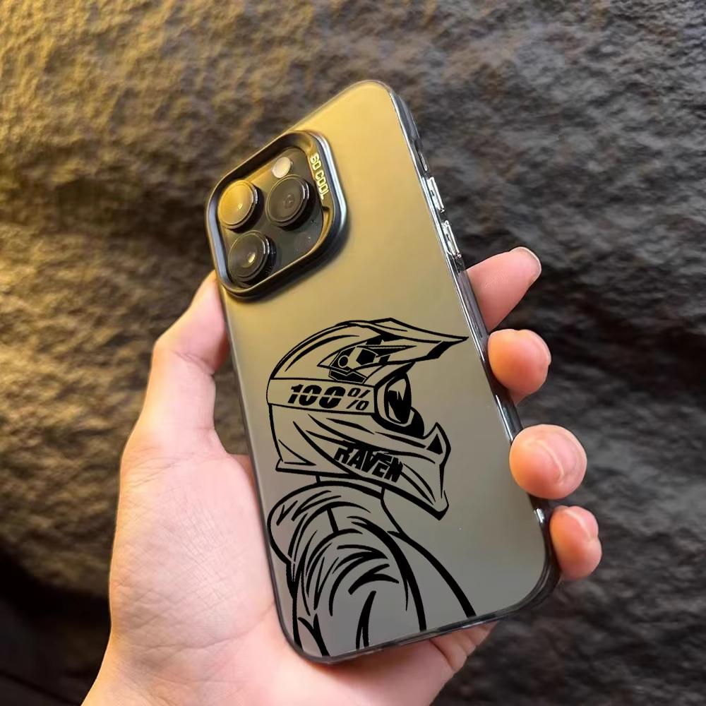 Motorcycle Rider Cool Character Creative Phone Case for iPhone 17 16 15 14 13 12 11 X XS XR XSMAX 7 8 Air Pro Max Plus Cover
