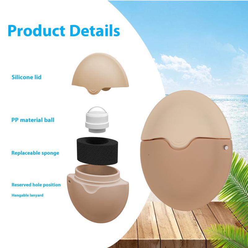 Silicone Suncream Roller Applicator Refillable Oval Isolation Lotion Cream Bottles Stitching Color Cosmetics Tool Travel