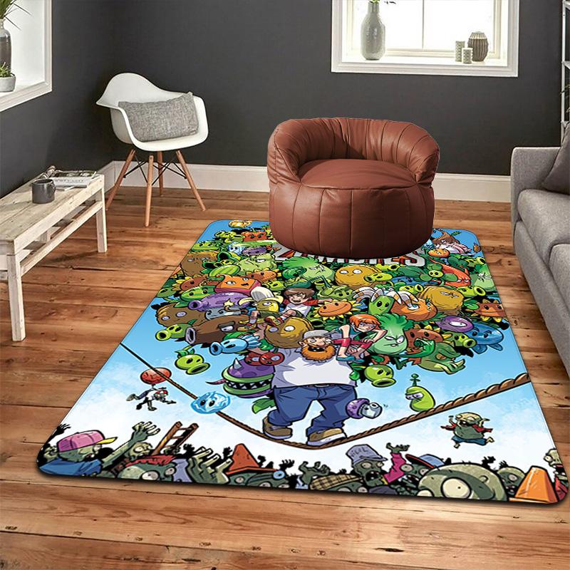 Plants vs Zombies Rug Floor Mat for Living Room or Bedroom Soft and Comfortable Carpet a Gift for Birthday and Holiday.DFDT261018440