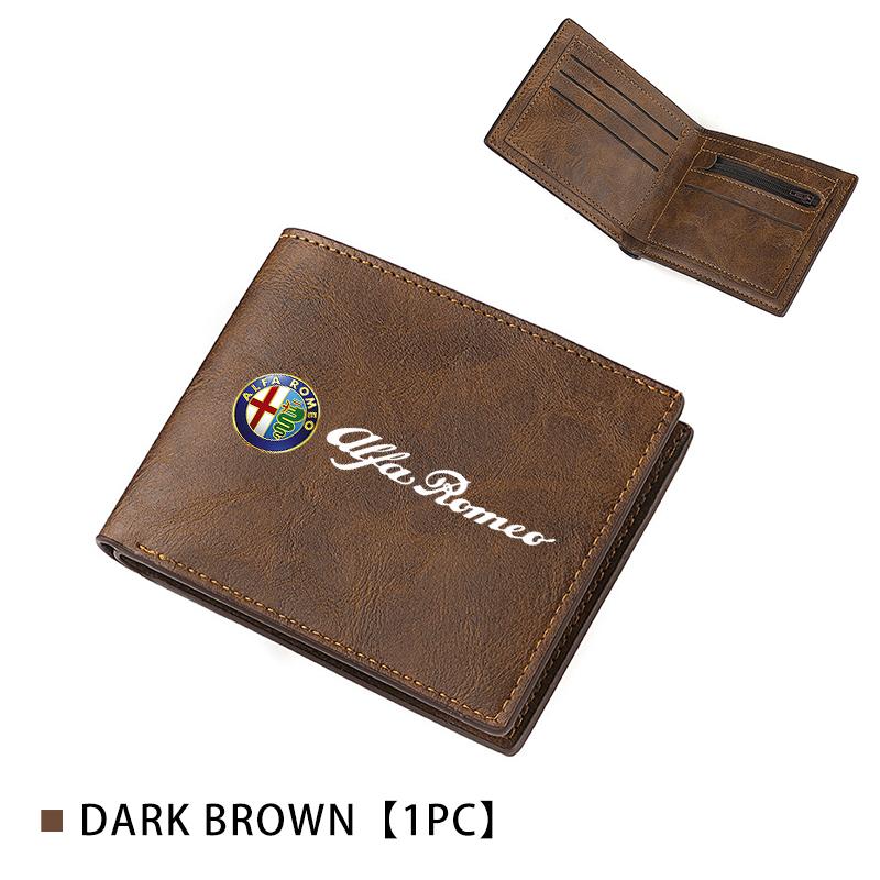 LMRGZ1 For Alfa Romeo Car Multi Functional Zero Short Purse Driver's License Wallet For Alfa Romeo 159 Giulietta 156 147 Giulia Mito GT