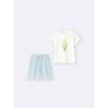 GU by Uniqlo Girls Cotton Lounge Set  Short Sleeve   Shorts   Ice Cream 