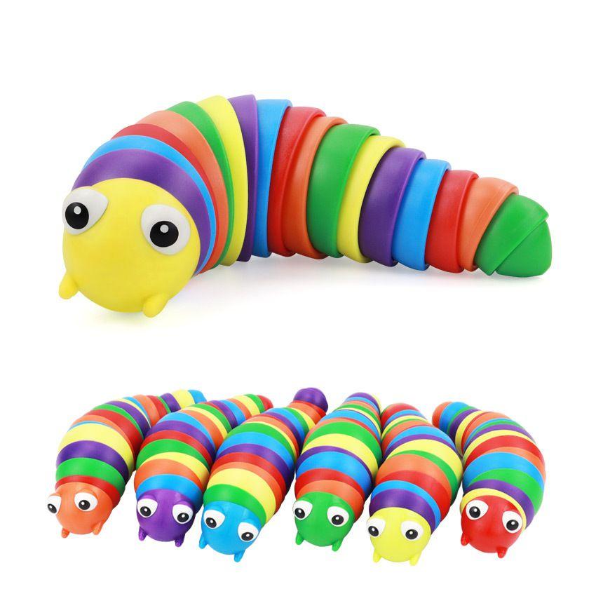 Colorful 3d Finger Slug Caterpillar Sensory Toy For Stress Relief And Anxiety Reduction