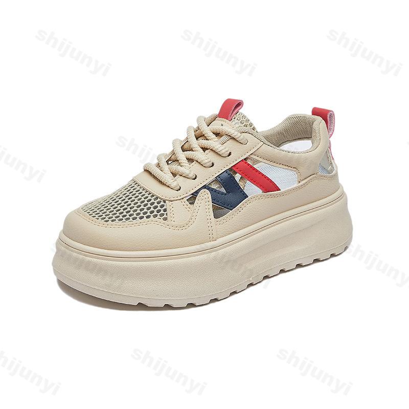 Fashion Women's Sports Sandals Summer Autumn Comfortable Platform Outdoor Casual Shoes Fashion Mesh Breathable Lace Up Female Zapatillas