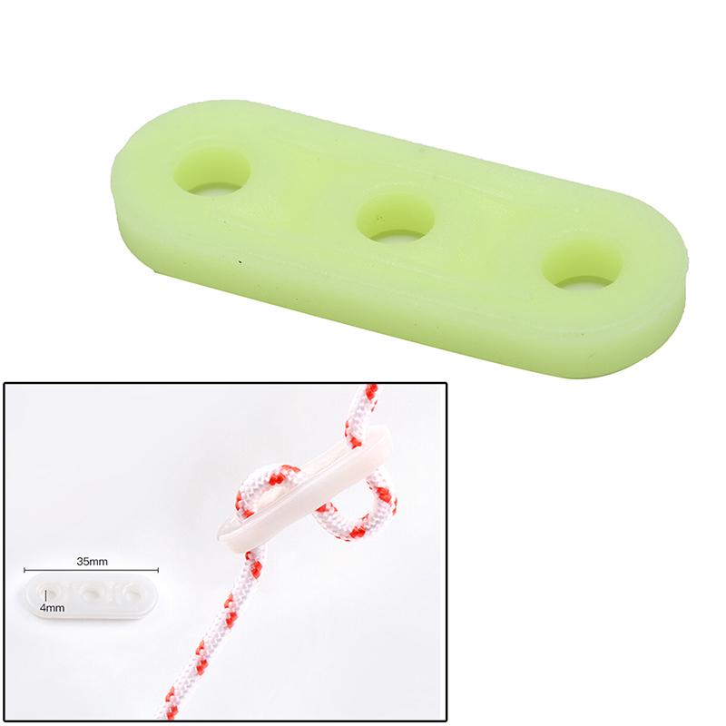 10Pcs Green Outdoor Luminous Rope Buckle Tent Wrench Buckle Safety Alert Buckle