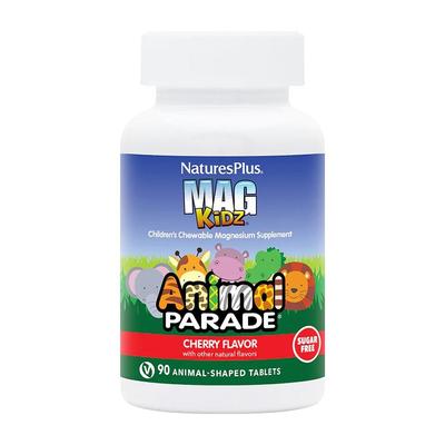 Animal Parade Mag Kidz Childrens Mastigável Magnésio Sabor Cereja, 90 Comprimidos em Forma de Animal