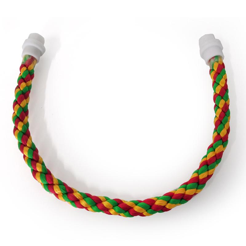 Parrot Colorful Cotton Rope Perch Stand Training Standing Toys Birds Cage Accessories For Hamster
