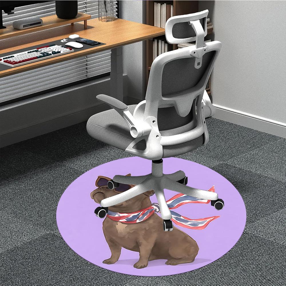 

1pc Pug, Sunglasses Chair Carpet for Office - Durable, Ideal for Chair Mats, Stylish & Functional Decorative Rug yy260203016 80cm by 80cm