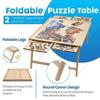 Table de puzzle en bois de luxe – 4 tiroirs de rangement, portable 1000-1500 pièces pour adultes