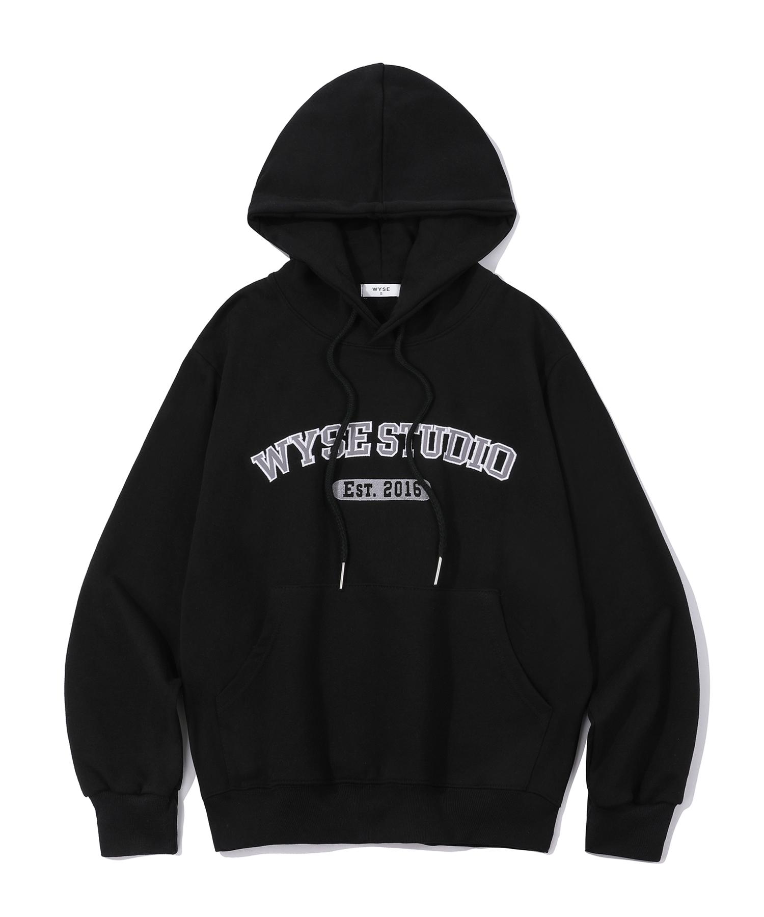 Wise Applique Studio Hoodie Black Black/S