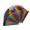 24 Pockets Colorful PP Plastic Leather Manila Paper Cardboard Waterproof Document Folder Bag Expanding File Folder