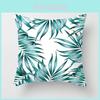 Luxuriöse Grüne Tropische Pflanzen Palmenblätter Leinen Kissenbezug Kissenhülle 18"x18