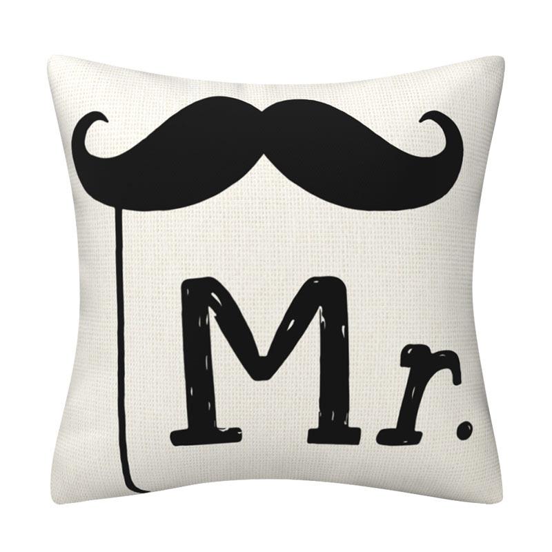 2025 Valentine'S Day Red Letter Printed Pillowcase Linen Love Print Valentine'S Day Home Decorative Pillowcase 45x45cm