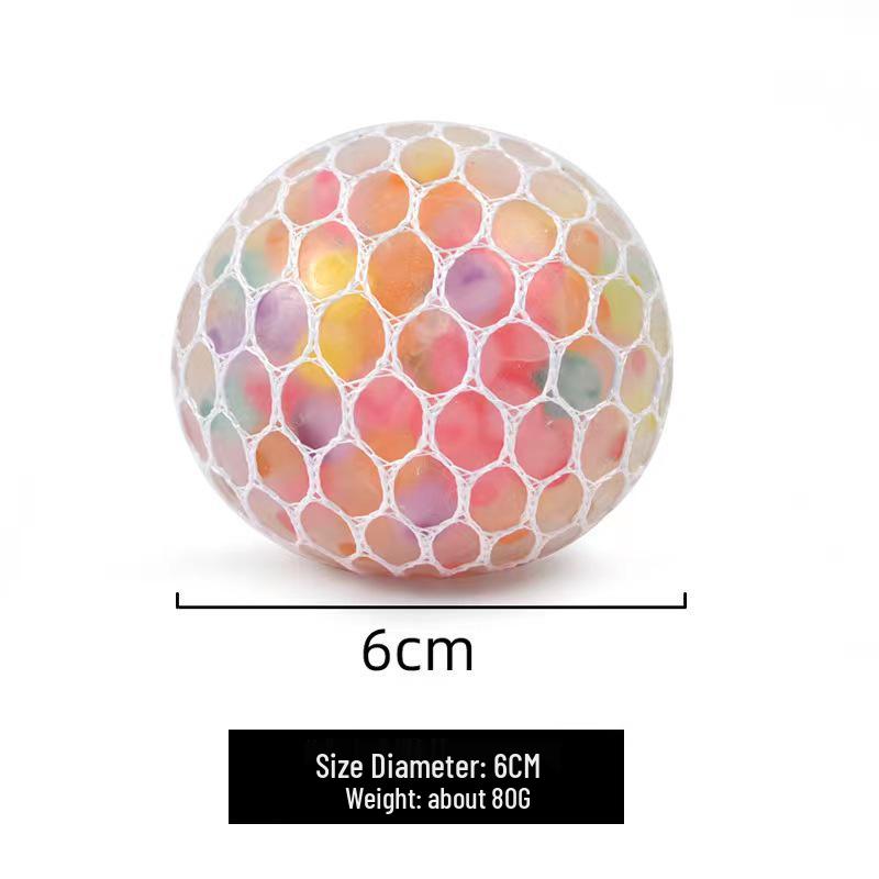 Novelty Street Stall Grape Stress Ball with Colorful Beads – Squeeze for Fun and Relaxation