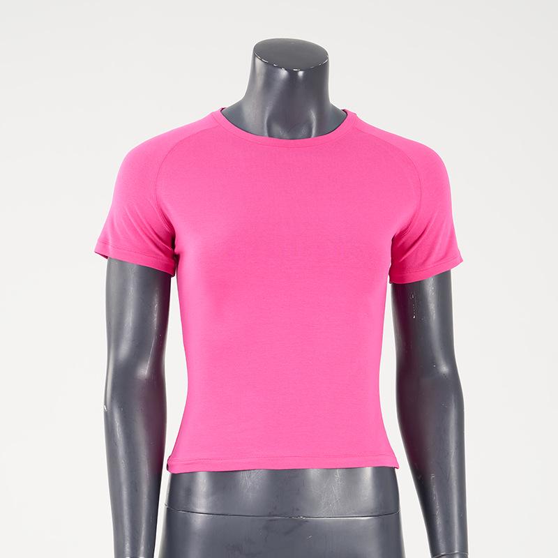 

Women s Cotton Jersey Spandex Short Sleeve Workout T-shirt - Ideal for Outdoor Running and Sports Medium