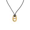 Qiong Yao Stainless Steel Personalized Day Pendant Leather Clavicle Chain, PVD Gold Plated, Adjustable Fashion Sweater Necklace.