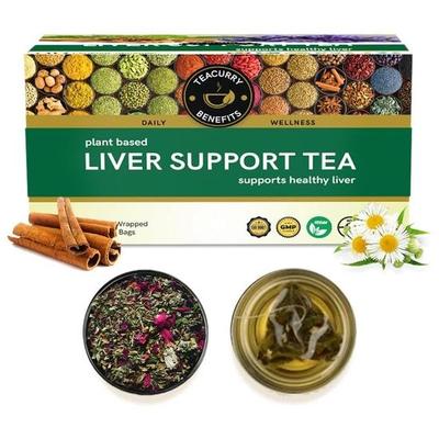 Té de Teacurry para desintoxicar el hígado (Paquete de 30 bolsitas de té para 1 mes) - Ayuda a limpiar el hígado | Desintoxicación del hígado, mantenga el bienestar del hígado con la bondad de la medicina ayurvédica
