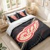 Bedding Set 1 Duvet Cover 2 Pillowcases Detroit Red Wings Print Bedroom Home Decoration