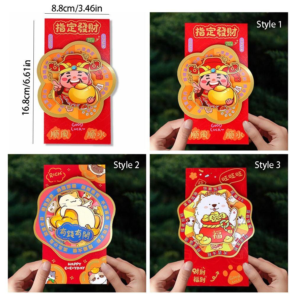 Blessing Lucky Gifts Cartoon Red Packets God of Wealth Envelopes New Year Celebration