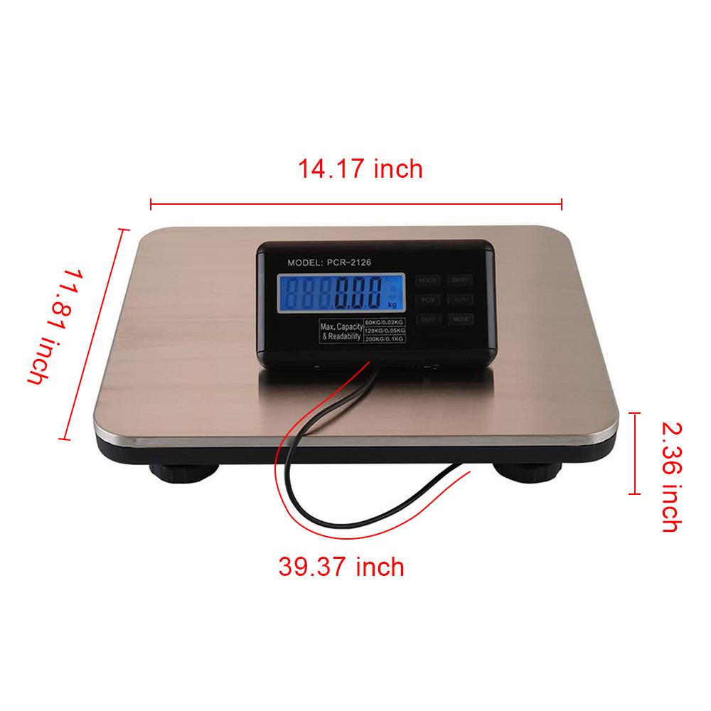 Lightweight Multipurpose Computing Digital Platform Weight Scale 300kg/0.1kg & 150kg/0.05kg W/ 2 Weighing Mode & 6 Function Keys