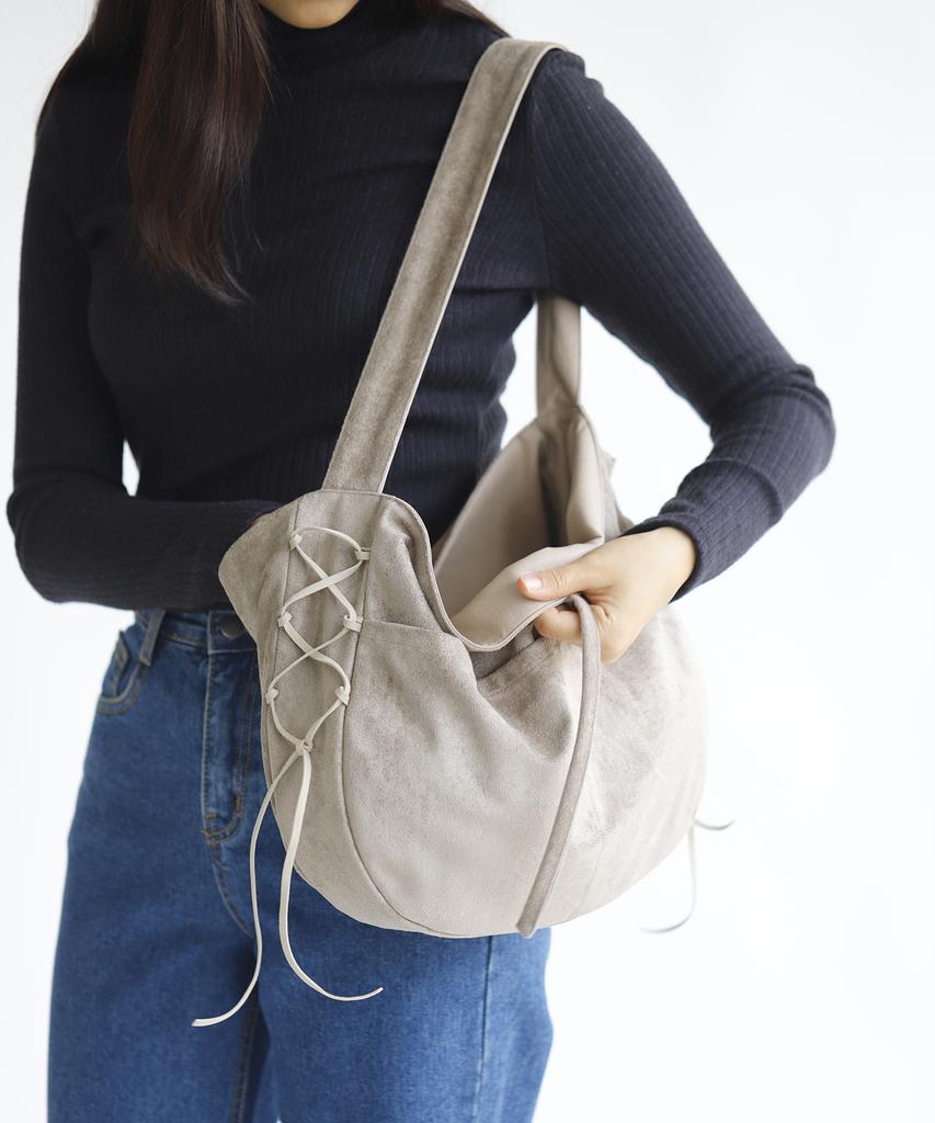 Socharming Lace-Up Reversible Suede Hobo Bag - 3 Colors