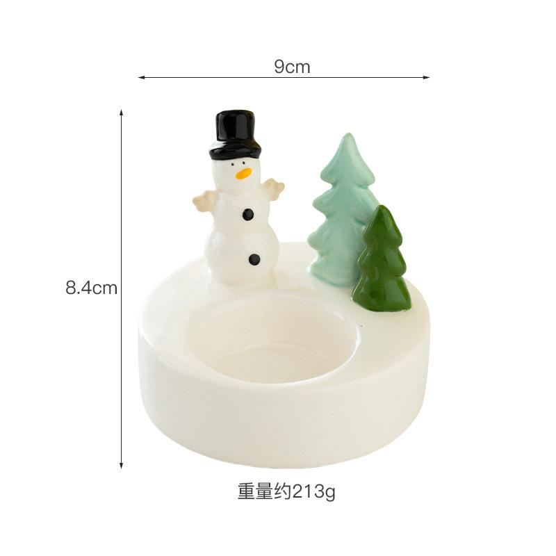 Cute Snowman Aromatherapy Candle Holder | Christmas Creative Home Decor, Bedroom Ambience Ornament Gift for Indoor  Use