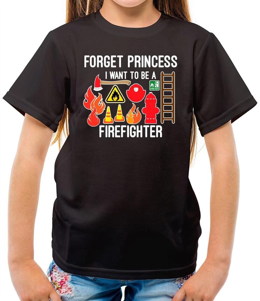 Children's t-shirt forgetting princess firefighter - firefighter - firefighter