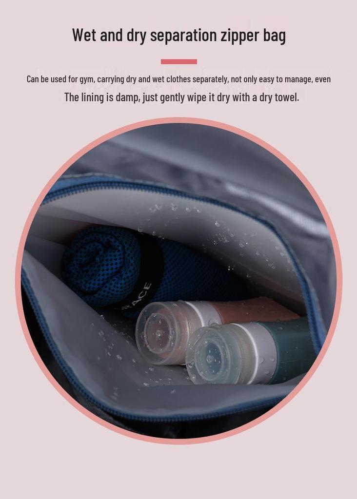 Customizable Large Capacity Travel Bag with Wet/Dry Separation - Ideal for Yoga or Business Trips