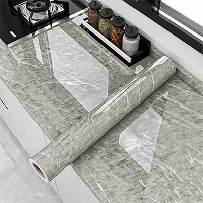 40cmx1m Vinyl Marmor Wandaufkleber Selbstklebend Wasserdicht Endlose Tapete Kontaktpapier für Küchendekoration Aufkleber