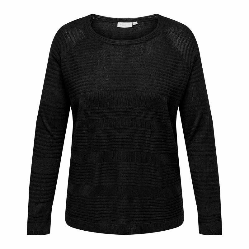 

ONLY CARMAKOMA Полосатый свитер с тиснением тон в тон и длинными рукавами