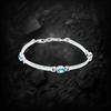 Blue Topaz Bracelet: Handmade 925 Sterling Silver Jewelry