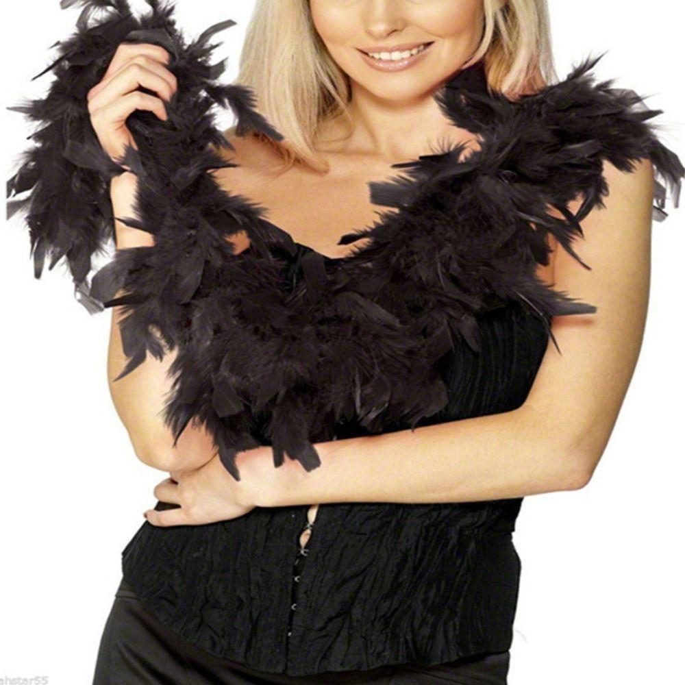 Natural Feather Boa Fluffy Apparel Fabric Wedding Supply Feather Scarf  Cosplay
