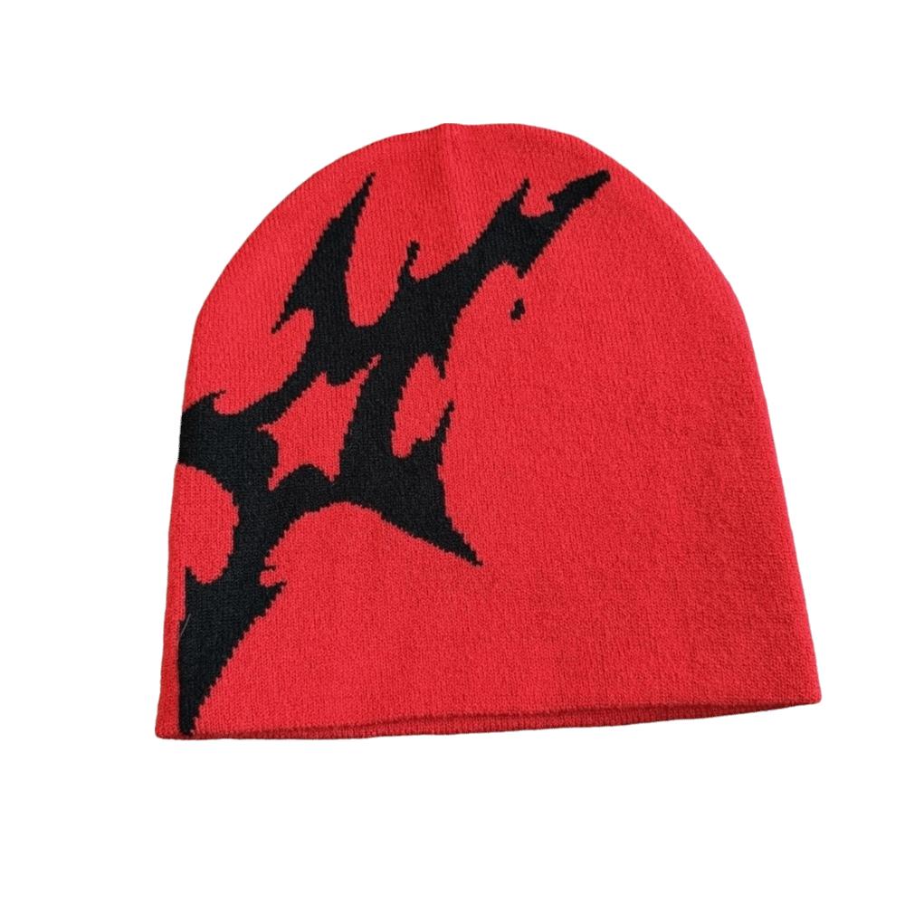 Y2K Jacquard Knitted Hat Hip-hop Casual Skullcap Fashion Winter Hat for Men Women