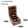 Black Walnut 3 Slots Luxury Compact Jewelry Box Holds Rings Earrings Necklaces Wedding Engagement Gift 48 X 62 X 37 Mm