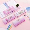 Student Stationery Waterproof Pencil Box Storage Bag Pineapple Pencil Bag Pen Bag Pu Pencil Case