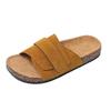 Wear thick-soled large-size Boken slippers 2025 summer new retro Velcro beach flat-bottomed slippers women