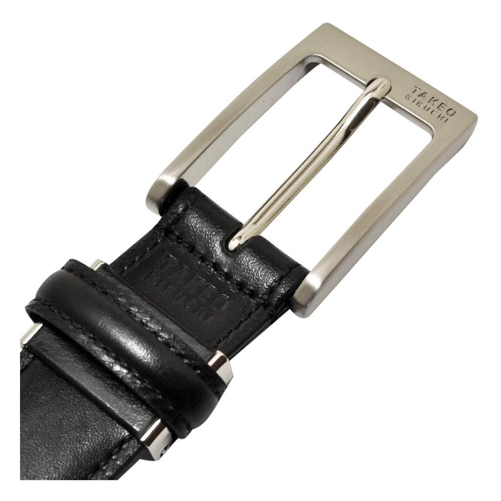 Takeo Kikuchi Genuine Leather Belt 507019 Black Men's [01]