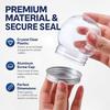 Sewacc Christmas Transparent Snow Globe DIY Set of Plastic Snow Globe Bottles Kit, 150ml, 10,
