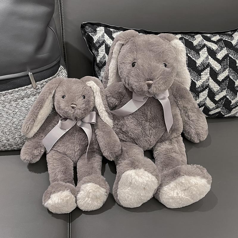Niedliches Lop-Kaninchen-Plüschtier, weich ausgestopftes Häschen mit langen Ohren, Puppe, lustiger Schlafgefährte des Babys, zarte Heimdekoration, Kindergeschenke