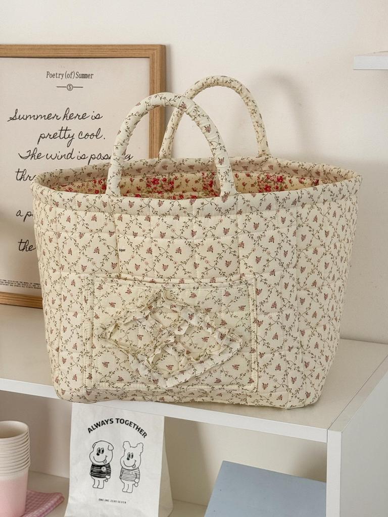 Foldable Floral Laundry Hamper: Lightweight, Portable, and Multi-use Storage Basket