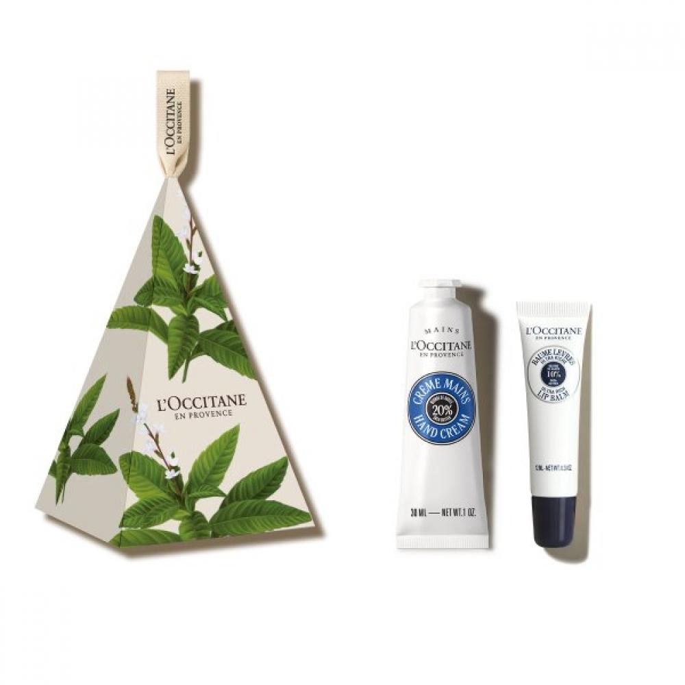 L Occitane Shea Butter Hand Cream   Lip baLm Duo  Karit  Confort Single option
