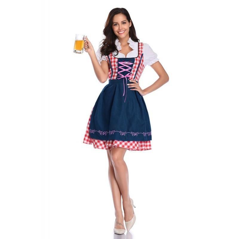 Stilvolles Bayerisches Trachtenkleid in Übergröße für Oktoberfest- und Halloween-Veranstaltungen