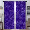 Blackout Curtains 2 Pieces Snowflake Window Curtain for Room 2 Panel Halloween Decoration Shades Tulle for Bedroom Partition