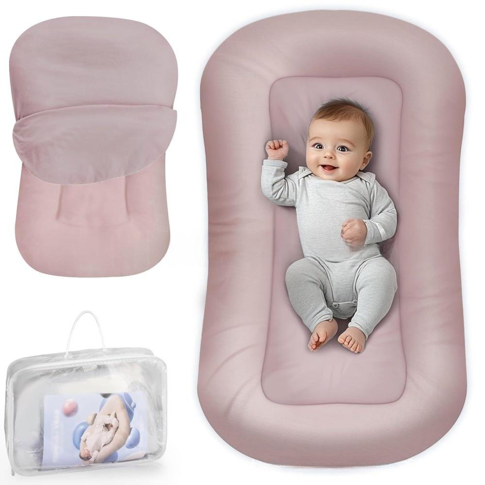 Culla portatile per neonati, pieghevole, lavabile in lavatrice, anti-pressione, nido per neonati per viaggi e co-sleeping, morbido lettino per neonati