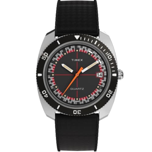 

TIMEX Q Unisex Watch (TW2W22400) Quartz Movement, 5 ATM Water Resistant, Plastic with Black Dial and Stainless Steel Case