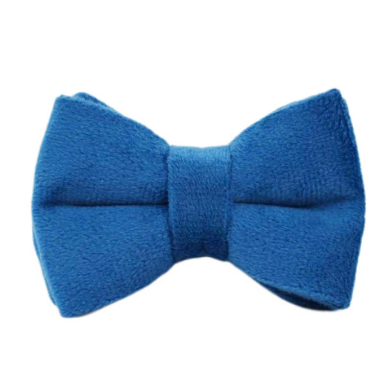 New pet collar cat collar sapphire blue velvet cute bell cat collar scarf S